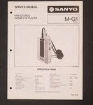 Sanyo M-G1 Usa Stereo Mini Radio Cassette, Service Manual. Japan 1982. Fixed Price $14.99.