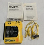 1986 Sony WM-F73 Sports Walkman Am Fm Stereo Radio Cassette Tape Player. Fixed Price $49.99.