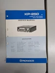 Pioneer KP-250 Cassette Car Stereo With Fm Service Manual D-5670. Fixed Price $64.95.