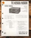 Sony TC-H2600 TC-H3600 Cassette Service Manual *original*. Fixed Price $14.97.
