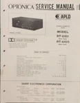 Optonica Sharp Model RT-6101 RT-6105 Cassette Recorder Service Manual. Fixed Price $15.00.