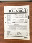 Yamaha KX-R700U Cassette Service Manual *original*. Fixed Price $19.97.
