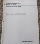 Harman Kardon Cassette Deck Original Technical Service Manual. Fixed Price $14.94.