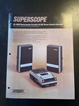Original 1973 Superscope By Marantz CS-200S Rechargeable Cassette Recorder Sheet. Fixed Price $13.49.