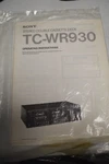 Original Sony Stereo Double Cassette Deck TC-WR930 Operating Instructions Manual. Fixed Price $14.99.