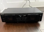 Vtg Sony Dual Cassette Deck Model TC-WE635 Serial # 8120476. Fixed Price $150.00.
