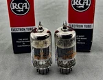 (2) Rca JRC-6189 Mil Spec 12AU7WA Vacuum Tubes Black Plates Getters Tests Nos. Fixed Price $34.99.