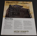 1980 Print Ad Vector Research VCX-600 Programmable Music Receiver. Fixed Price $15.98.