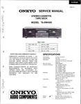 Onkyo TA-RW490 Stereo Cassette Tape Deck, Original Service Manual. Fixed Price $20.00.