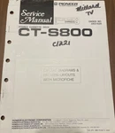 Pioneer CT-S800 Stereo Cassette Deck Original Service Repair Manual. Fixed Price $14.94.