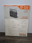 Sony CF-320 Model Fm-am Radio Cassette Corder Service Manual Original Vintage. Fixed Price $17.99.