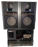 Vtg Mitsubishi Cassette Receiver System DA-L70 W/ Turntable LT-70 Spkrs Works. Fixed Price $599.99.