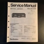 Technics RS-D510W Dolby Double Cassette Deck Original Service Manual 1985. Fixed Price $9.99.
