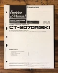 Pioneer CT-2070R Cassette Service Manual *original* #1. Fixed Price $14.97.
