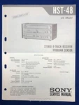 Original Sony Service Manual / HST-48 8-TRACK Receiver. Fixed Price $14.95.