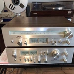 Akai AM2600 Stereo Amplifier With AT2600 Tuner Rare Matching Set. Fixed Price $899.99.