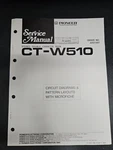 Pioneer CT-W510 Dbl Cass. Deck Circuit Diagram Service Manual W/microfiche. Fixed Price $11.50.