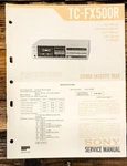 Sony TC-FX500R Cassette Service Manual *original*. Fixed Price $19.97.