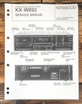 Kenwood KX-W892 Cassette Service Manual *original*. Fixed Price $19.97.