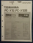 Toshiba PC-X12B Stereo Cassette Deck Original Service Repair Manual. Fixed Price $19.94.