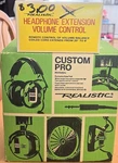 Realistic Custom Pro Stereo Headphones Bass Port 33-1002 +exten Volume Control. Fixed Price $39.95.