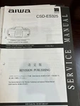 Aiwa CSD-ES325 CSDES325 Repair Service Manual From The Usa **original**. Fixed Price $24.99.