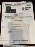 Orig. Sharp SC-9860AV SX-9860 SC9860AV SX9860 Repair & Service Manual *original*. Fixed Price $19.29.