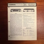 Vintage Shure & M615AS-2E Equalization Analyzer System Data Sheet. Fixed Price $20.00.