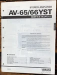 Yamaha AV-65 AV-66YST Amplifier Service Manual *original*. Fixed Price $14.97.