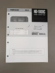 Nikko ND-1000C Stereo Cassette Deck Additional Service Manual D-2012. Fixed Price $64.95.