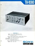 Sony Model TA-1080 Integrated Stereo Amplifier Service Manual. Fixed Price $24.97.