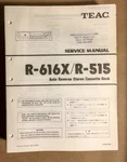 Teac R-616X R-515 Cassette Service Manual *original*. Fixed Price $19.97.