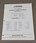Mitsubishi Stereo Cassette Deck M-T01 Service Manual D-4786. Fixed Price $74.95.