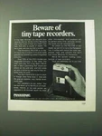 1969 Panasonic RQ-210S Tape Recorder Ad Beware. Fixed Price $19.99.