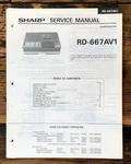Sharp RD-667AV1 Cassette Service Manual *original*. Fixed Price $14.97.