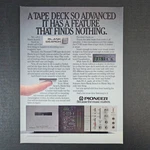 1982 Pioneer CT-9R Stereo Cassette Tape Deck Vintage Print Ad Home Audio Music. Fixed Price $9.74.