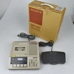 Sony BM-147 Business Machine Cassette Tape Court Transcriber & Pedal Please Read. Fixed Price $79.95.