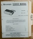 Sharp 406 Service Manual Original Repair Book Compact Tape Recorder. Fixed Price $19.98.