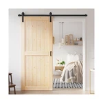 36X84 Inch Sliding Barn Wood Door Slab With 6.6FT Hardware Kit, Requires Simp.... Fixed Price $231.20.