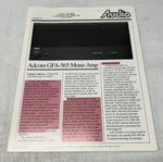 Adcom GFA-565 Mono Amplifier GFP-565 Preamp Original Audio Review L054. Fixed Price $8.95.