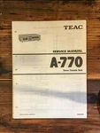Teac A-770 Cassette Service Manual *original*. Fixed Price $24.97.