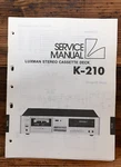 Luxman K-210 Cassette Service Manual *original*. Fixed Price $29.97.