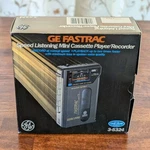 Nos Ge Fastrac Cassette Player Recorder 3-5324A W/original Packaging Read. Fixed Price $10.00.