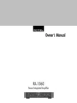 Rotel RA-1060 Amplifier Owners Manual. Fixed Price $22.24.