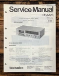 Technics RS-M26 Cassette Service Manual *original*. Fixed Price $14.97.