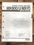 Yamaha MX-800 MX-70 Amplifier Service Manual *original*. Fixed Price $24.97.