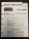 Sharp RT-116 Cassette Tape Deck Service Manual Oem Vintage Diagrams. Fixed Price $15.99.