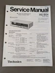 Technics Cassette Deck RS-B54 Silver Face Service Manual D-4886. Fixed Price $54.95.