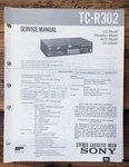 Sony TC-R302 Cassette Service Manual *original*. Fixed Price $14.97.