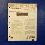 Sony TC-W21 TC-W27 TC-W250 Service Manual Original Paper Oem Repair Guide Usa. Fixed Price $19.96.